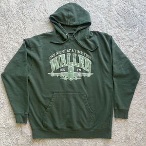 Morgan Wallen One Night At A Time World Tour Pullover Hoodie Hunter Green XL